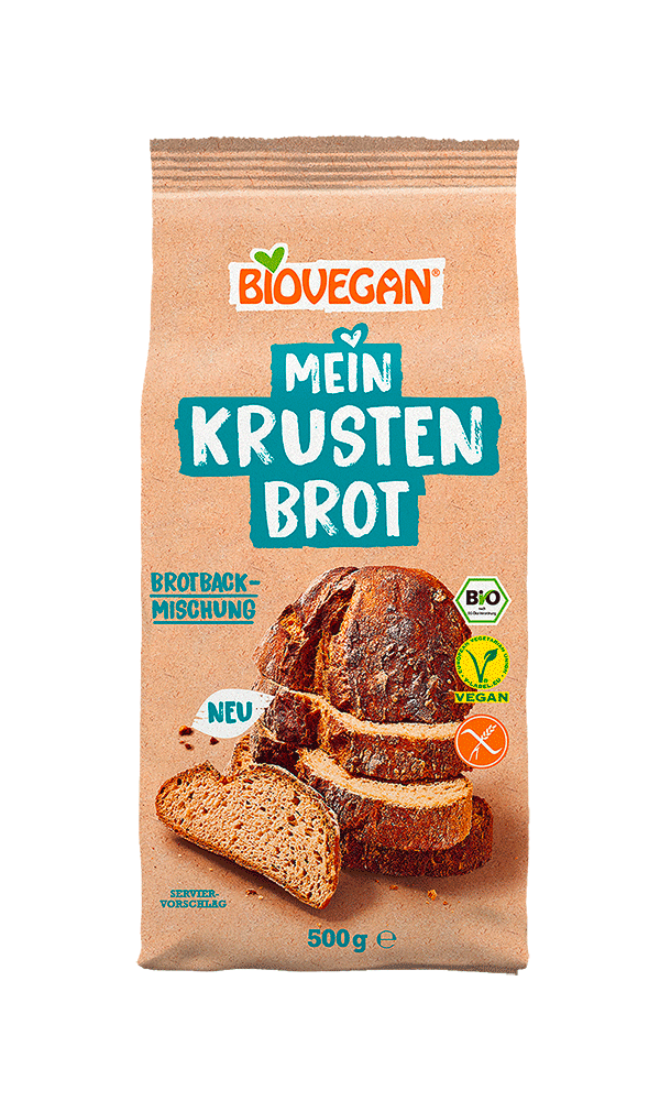 Food-Fotografie für die neuen Verpackungen der Brotbackmischungen von Biovegan